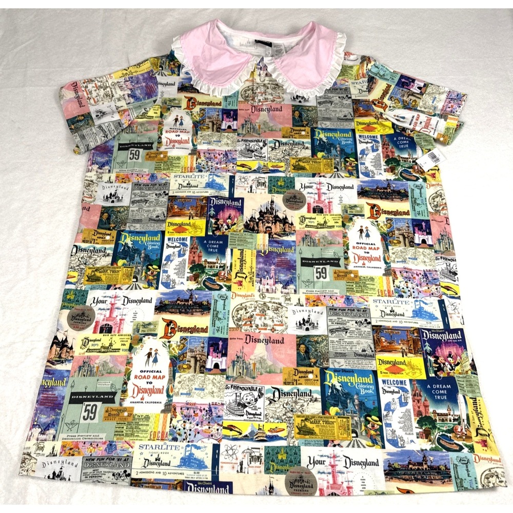 Disneyland 100 Era Collection Retro Vintage Collared Tunic Dress Women's 1X NWT